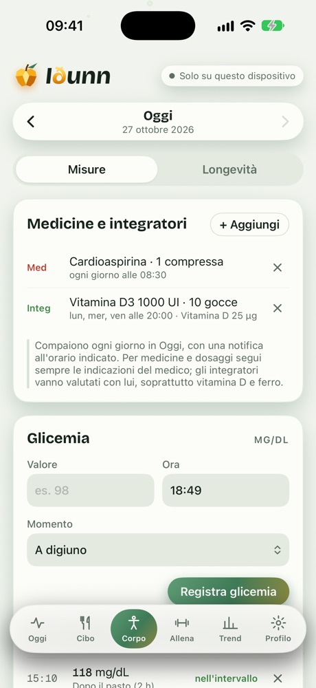 Medicine e integratori, senza dimenticanze